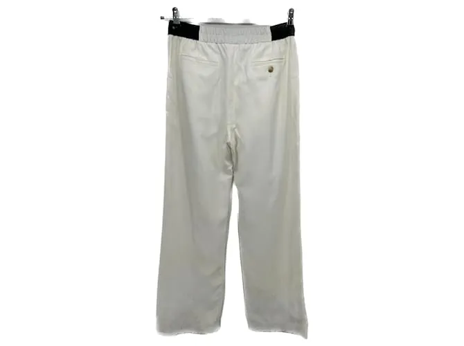 Autre Marque LOULOU STUDIO  Pantalones T.International S Viscosa Blanco 