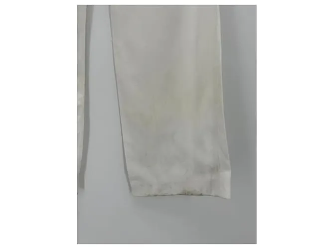 Autre Marque LOULOU STUDIO  Pantalones T.International S Viscosa Blanco 