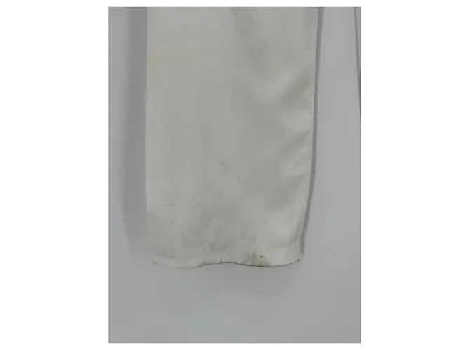 Autre Marque LOULOU STUDIO  Pantalones T.International S Viscosa Blanco 
