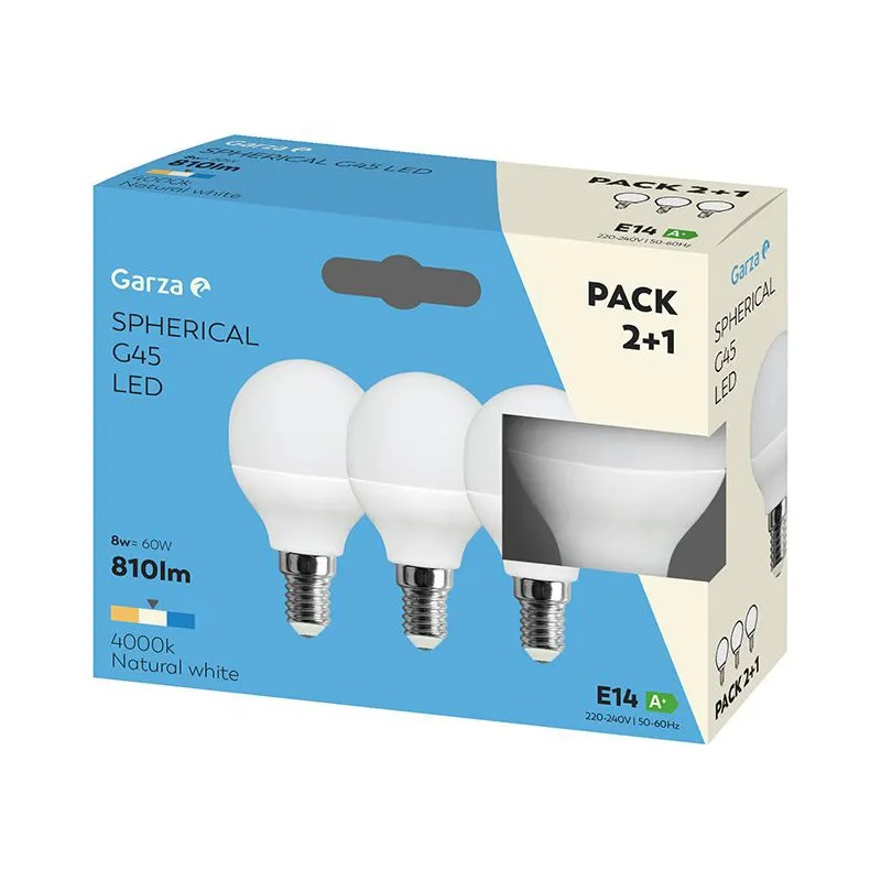 Bombilla Led Esférica 2+1 Garza