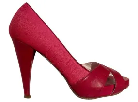Gianfranco Ferré Bombas de peeptoe rosa 