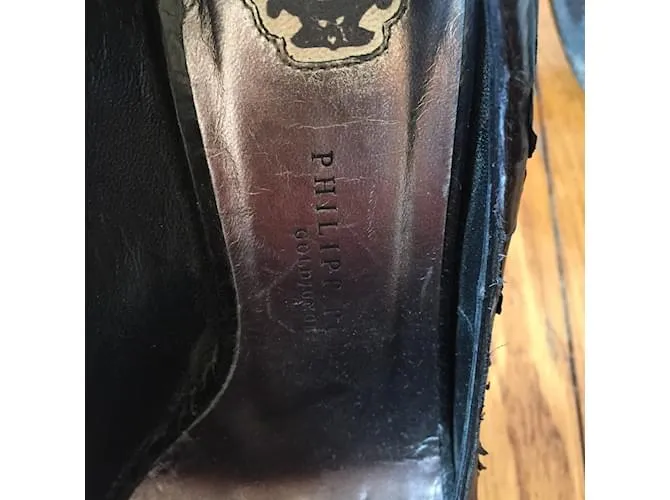 PHILIPP PLEIN Tacones T.UE 37 Pieles exóticas Negro 