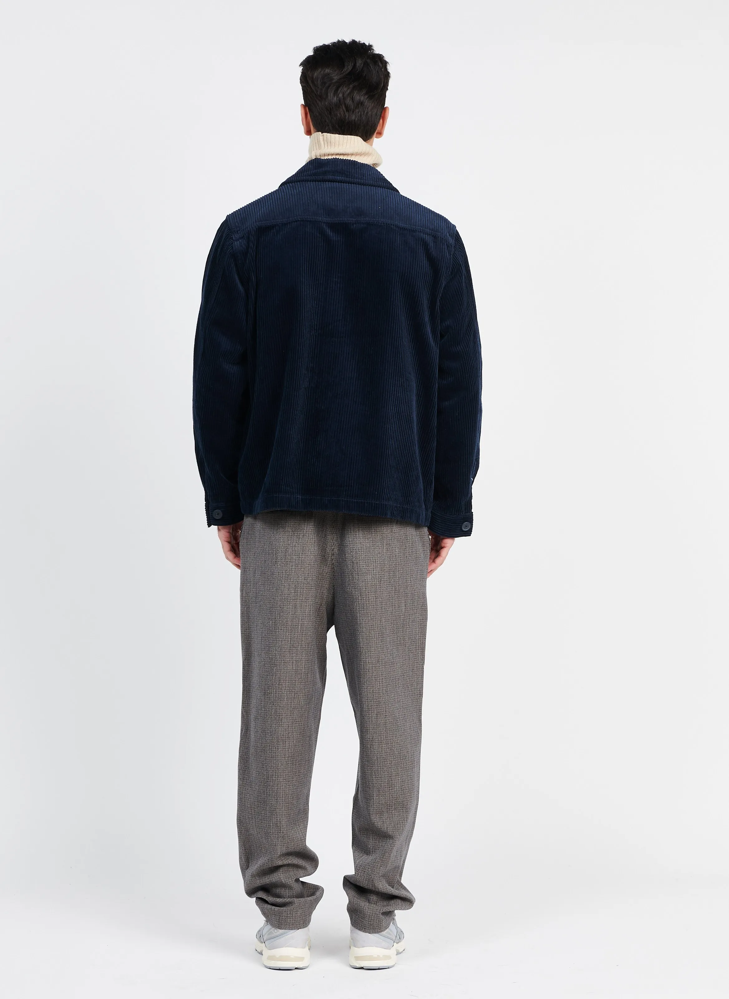 PLEATO - Pantalón chino de cuadros en marron